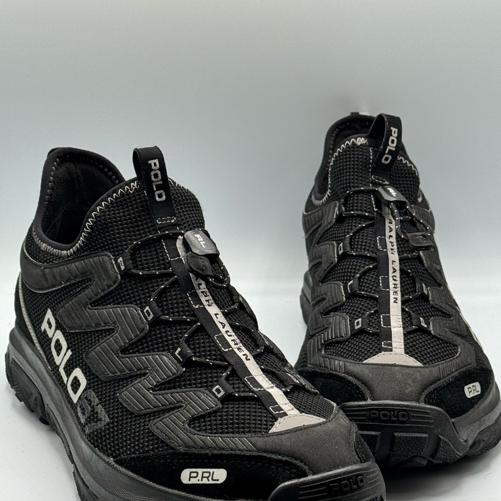 Polo Ralph Lauren Adventure 300LT Men's Black Casual Lifestyle Sneakers Shoes 12